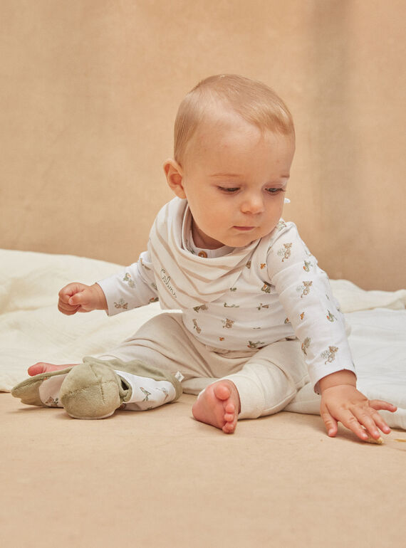 Sage green and ecru toucan birth cuddly toy KOU / 24E0AG11JOUG610