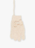 Beige knit gloves FRAGANETTE / 23E4PF51GAN808
