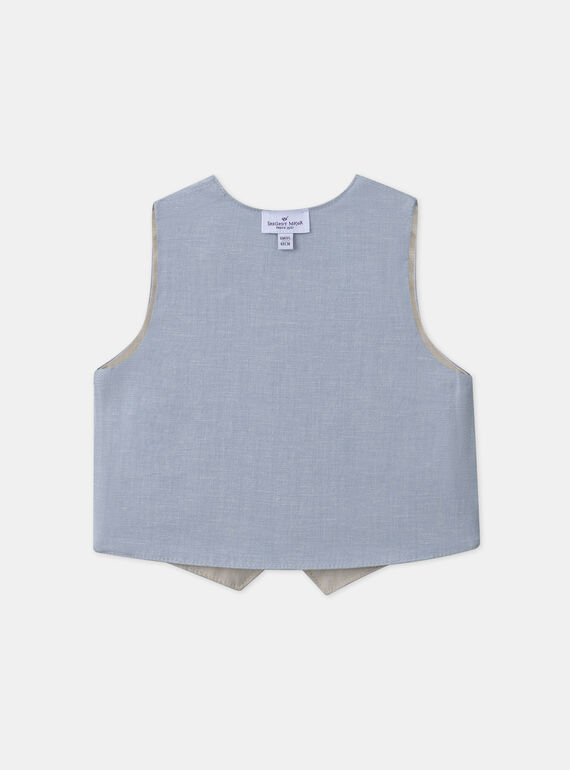 Water blue CARDIGAN WHITHOUT SLEEVES MAEDOUARD / 25E1BGL1CSM213