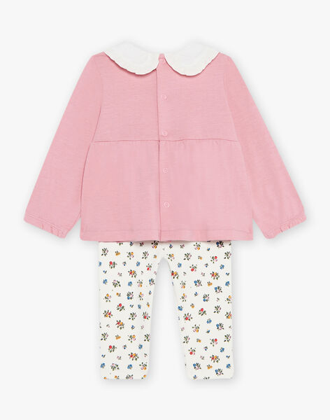 Pink blouse and flowery leggings set DAEMMA / 22H1BFE1ENS309