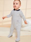 Off white striped sleep suit FEDIDI / 23E5BG22GRE001
