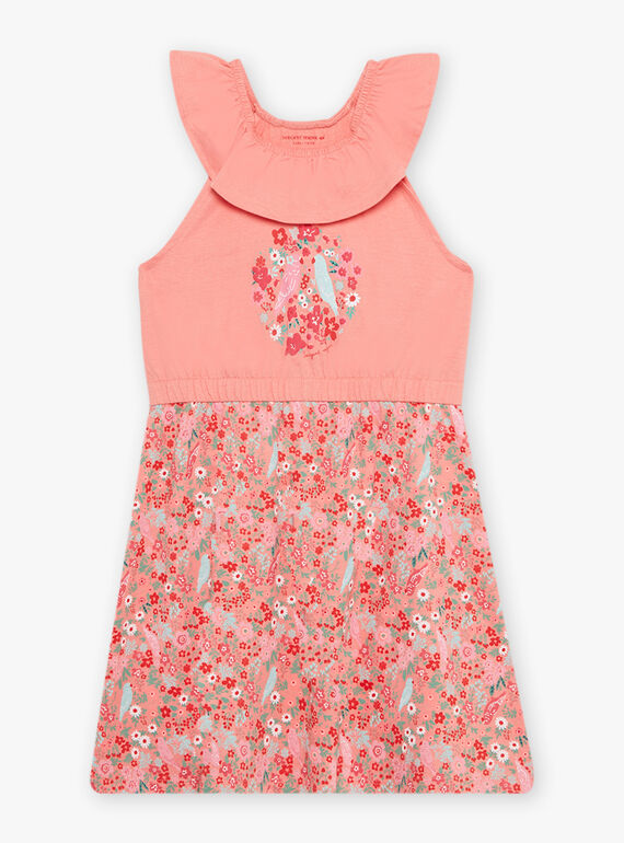 Child girl peach floral print nightdress CHOUJIETTE / 22E5PF51CHN413