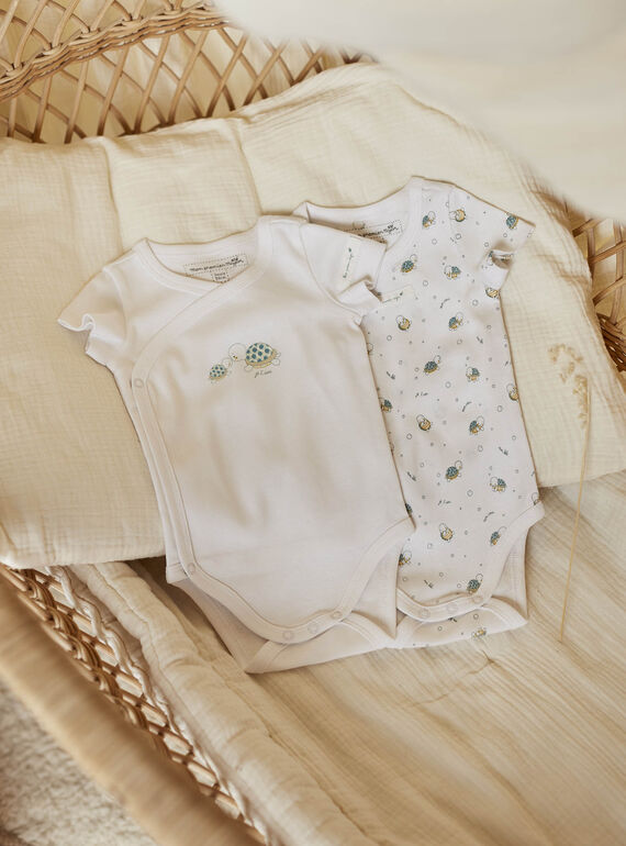 Set of 2 assorted turtle bodysuits birth mixed COROL / 22E0NMI1BOD000