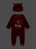 Glow-in-the-dark romper and cat hat for baby girl BECHARLINE / 21H5BFH1GRE709