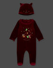 Glow-in-the-dark romper and cat hat for baby girl BECHARLINE / 21H5BFH1GRE709