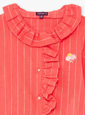 Pink blouse with ruffled collar, child girl TAYEGETTE / 20E2PFZ2CHEF503