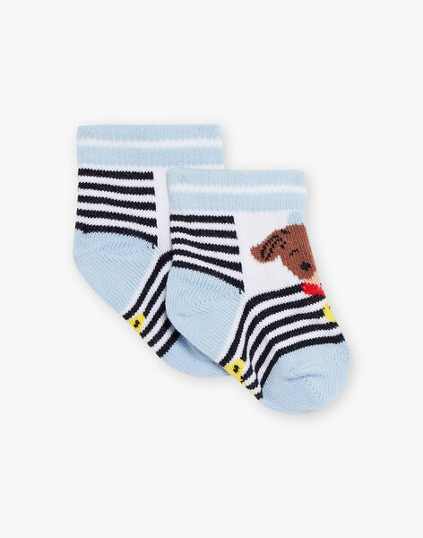 Baby boy striped socks with dog head design CAGONTRAN / 22E4BG82SOQ001