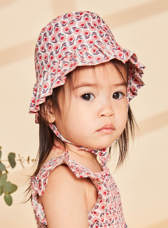 Nude floral print bob FAWINA / 23E4BFQ1CHAD319