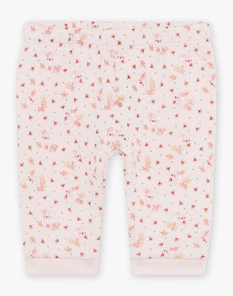 Soft pink velvet pajama top and bottom set FOLQUINE / 23E0NF61ENS321
