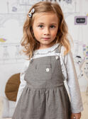 Girl's flowing gingham overalls dress BECHAETTE / 21H2PF21CHS090