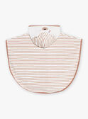 Beige hooded bathing cap with stripe print GEJOËL / 23H5BG11CDB080