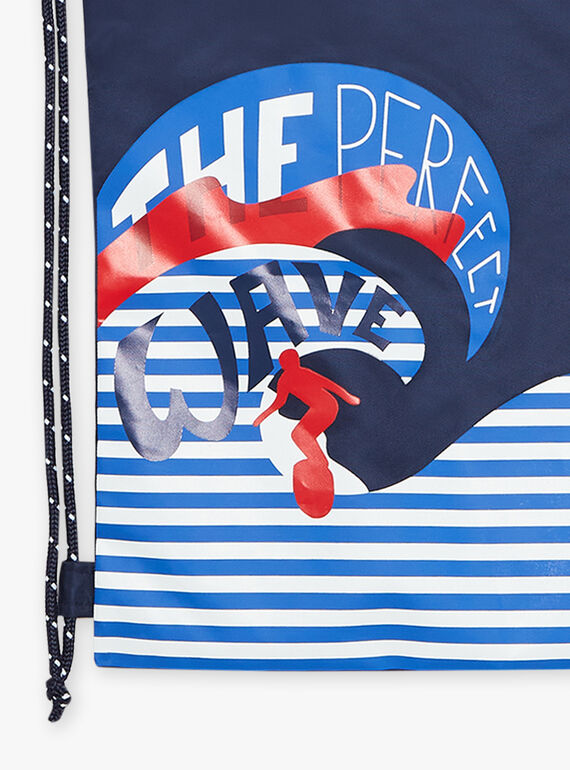 Blue and white striped backpack FRYSACAGE / 23E4PGL1BES070