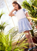 Reversible skirt with flowery print child girl CYAJUPETTE / 22E2PFK1JUP001