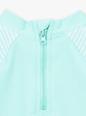 Turquoise long-sleeved swim t-shirt KISEANNY / 24E4BGG1TUV203