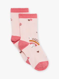 Child girl nude socks with fancy cat motif CACHOETTE / 22E4PF71SOQD319
