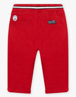 Baby boy red elastic waist pants CAGABIN / 22E1BG82PAN050