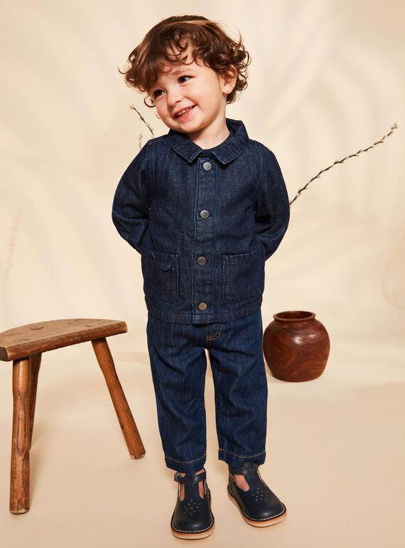 Blue denim jacket with 3D animation ears FILEON / 23E1BG52VESP269