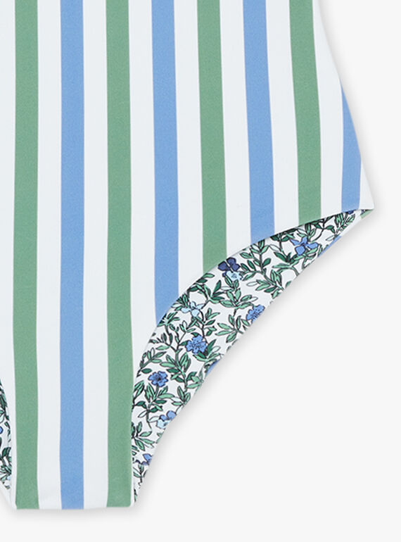 1 piece reversible ecru floral print swimsuit FRYVERETTE / 23E4PFM2D4K001