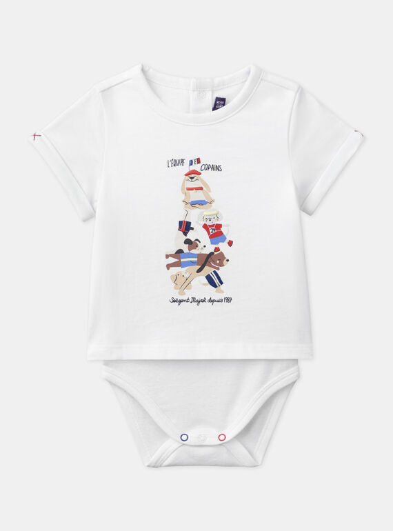 Short-sleeved printed bodysuit T-shirt KAOSCAR / 24E1BGN1BOD001