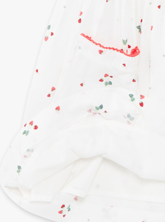 Strawberry print ecru dress ZOLOMETTE / 21E2PFJ1CHS001