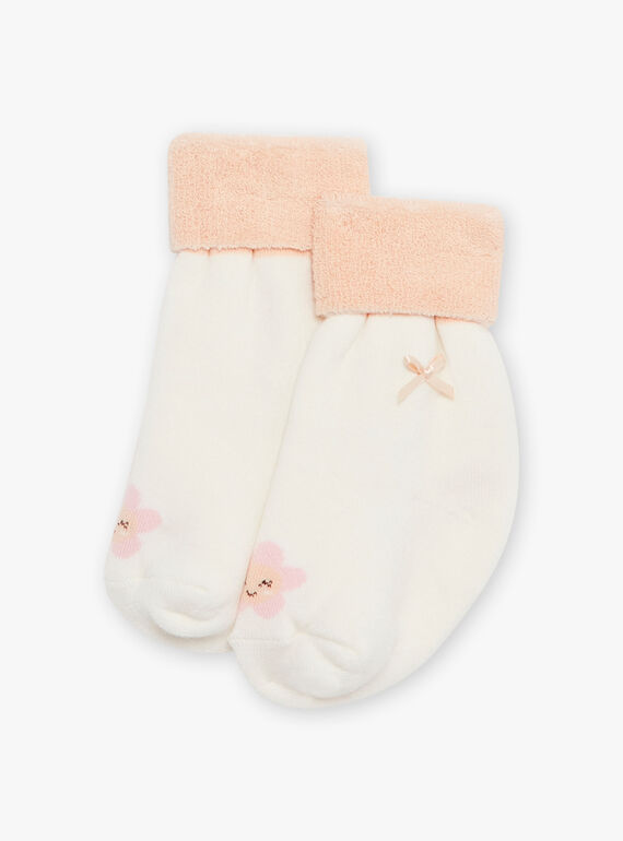 Baby girl floral print romper and socks CEGENNY / 22E5BF51GRE001