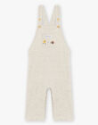 Baby boy's sun, cloud and rainbow overalls, mottled beige CAAMI / 22E1BG71SALA013