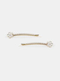 Light gold HAIRCLIP MORUBETTE / 25E4PFM8BRTK008