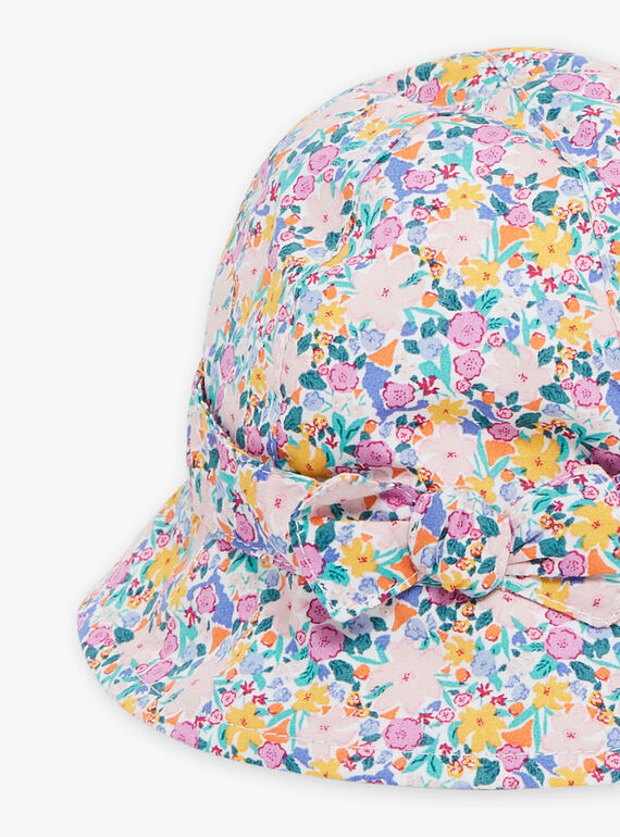 Ecru hat with floral print FASOLINE / 23E4BFS1CHA001