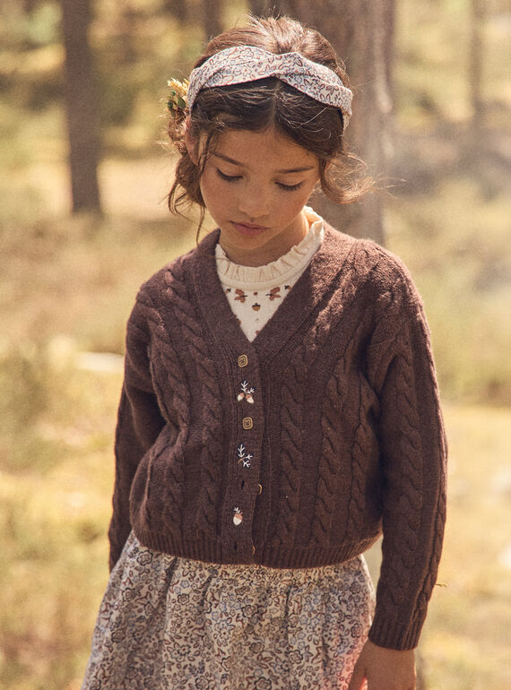 Brown CARDIGAN NLECARETTE / 25H2PFT1CAR816