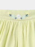Pale Yellow Embroidered Shorts KLISHETTE / 24E2PFR1SHO103