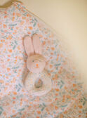 Pink velvet bunny rattle birth girl CONNIE / 22E0AFC1HOC301