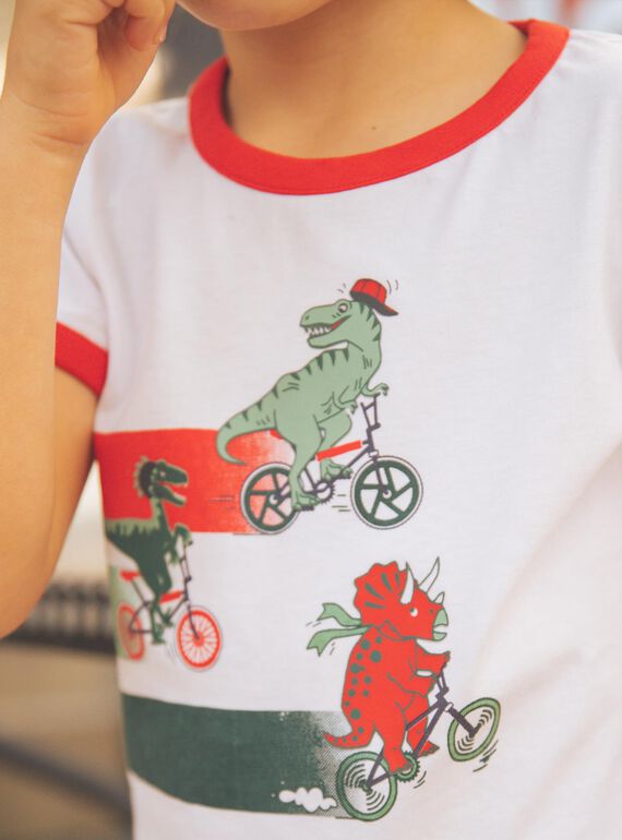 T-shirt with dinosaurs on bikes FEMIAGE / 23E3PGB1TMC001