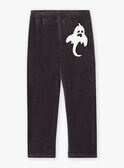 Boy's dark grey phosphorescent pyjama set with pumpkin bag BALOAGE / 21H5PGH1PYJJ905