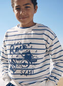 Ecru and blue striped sweater LERAYAGE / 24H3PGJ1SWE001