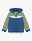 Navy and khaki colorblock jacket child boy CAXOTAGE / 22E3PGG2BLO604