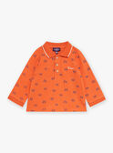 Clay polo shirt with tractor print GABRIEL / 23H1BG71POLF519