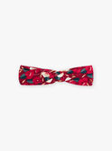 Red velvet headband with floral print GAORORE / 23H4BFQ1BANF506