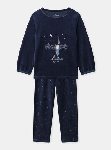 Navy PYJAMA Navy PYJAMA NECILETTE / 25H5PFD2PYJ070
