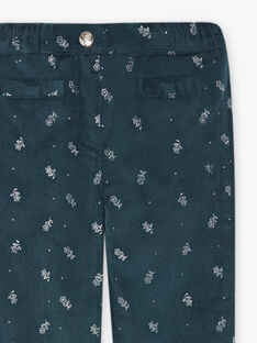 Child girl corduroy pants with floral print BROVELETTE1 / 21H2PFF2PAN714