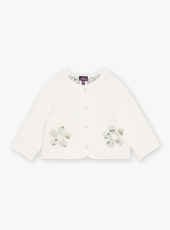 Reversible ecru cardigan in tubique GACOLINE / 23H1BF81CAR001