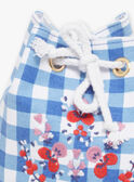 Child girl gingham embroidered bag CIBOLETTE / 22E4PF81BES208
