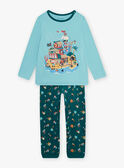 Blue pyjama set with pirate design for child boy CAPIRAGE / 22E5PG45PYJC215