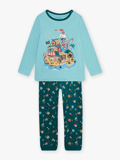 Blue pyjama set with pirate design for child boy CAPIRAGE / 22E5PG45PYJC215