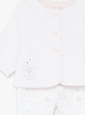 Set fancy velvet vest and tubing pants ecru baby girl ZOLOUNA / 21E0NFG2ENS000