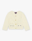 Long sleeve knitted vanilla vest FAPRUNE / 23E1BFO2CAR114
