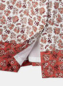 Terracotta patchwork dress KANORA / 24E1BFE1ROB001
