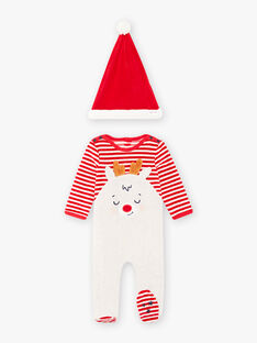 Baby boy's reindeer Christmas romper and hat BUISAAC / 21H5BGI1GREA011