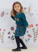 Girl's duck blue plaid skirt-short BOELIETTE / 21H2PF91SHO714