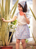 Reversible skirt with flowery print child girl CYAJUPETTE / 22E2PFK1JUP001