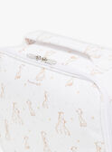 Birth suitcase in off white tubique with giraffe print FOURNIER / 23E0AM61VAL000